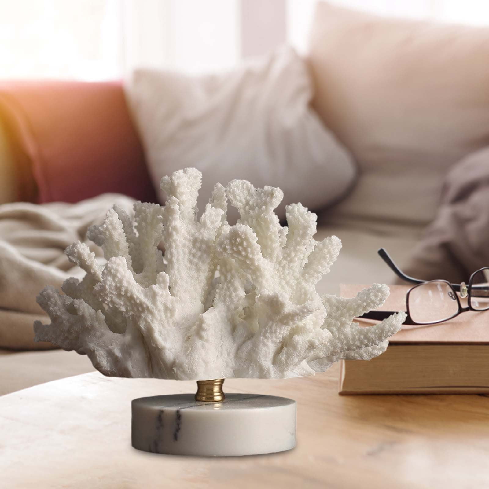 Gallery Detail: Realistic Coral Desktop Ornament Resin Artwork For Home Living Room