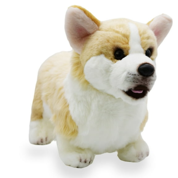 Realistic Corgi Dog Stuffed Animal Plush Toy, Lifelike Animal Plushies, Simulation Dog Doll