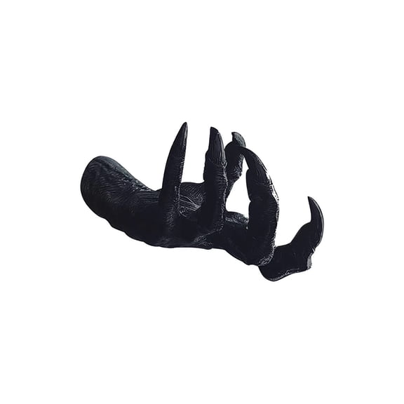 Realistic Creepy Ghost Hand Wall Decoration Halloween Claw Sculpture Black Plastic 6.69 In