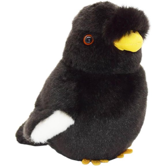 Realistic Crested Myna Bird Stuffed Animal Plush Toy, Lifelike Crested Myna Animal Plushies, Simulation Animals Doll