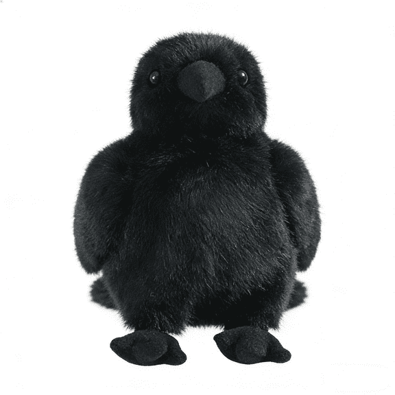 Realistic Crow Plush Toy 12 Inch Soft Stuffed Animal with Feather Details for Claw Machines Unique Animal Lover Gift Idea
