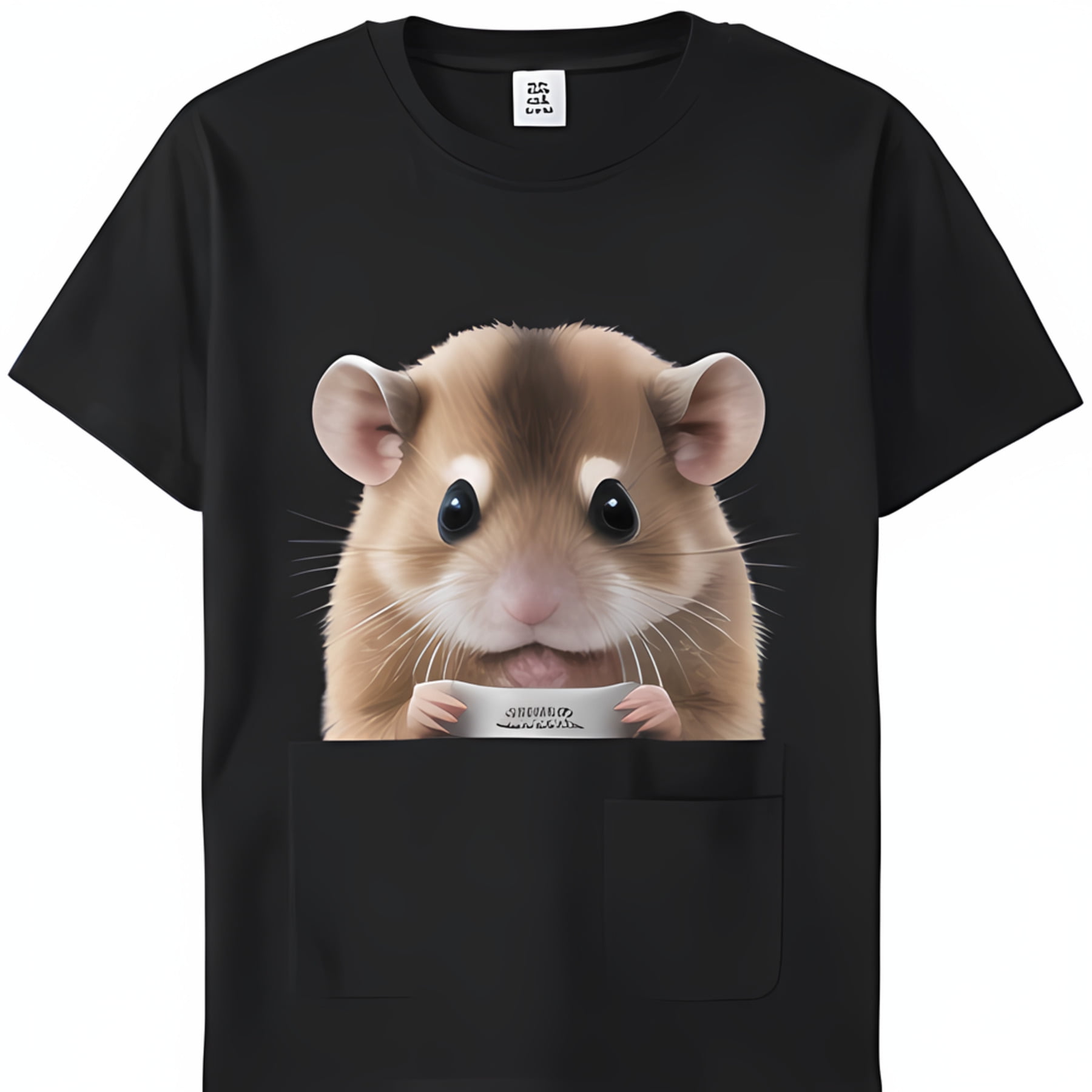 Realistic Cute HamsTeer Head Design TShirt 365 GDataService White