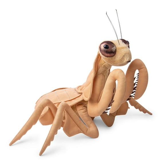 Realistic Dead Leaf Mantis Stuffed Animal,Soft Mantis Plush Toy, Lifelike Animal Toy for Boy,Girl Toys,Gifts for Kids,Home Decor,Hugging Toy-Brown 15"