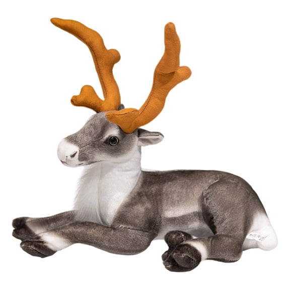 Realistic Deer Plush Stuffed Soft PP Cotton Filling Cuddly Reindeer Toy for Kids Nursery Room Christmas Decoration