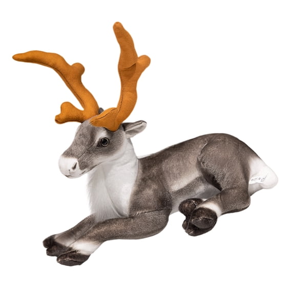 Realistic Deer Plush Stuffed Soft PP Cotton Filling Cuddly Reindeer Toy for Kids Nursery Room Christmas Decoration