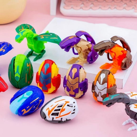 Realistic Dinosaur Capsule Toy, ZzCityTK Transforming Dinosaur Puzzle for Boys, Deformable Educational Toy with Mechanism for Kids Play