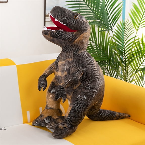 Realistic Dinosaur Plush Toy, Soft Stuffed Animal Dino Figure for Toddlers and Boys, Cute Cartoon Cuddle Pillow for Birthday Gifts