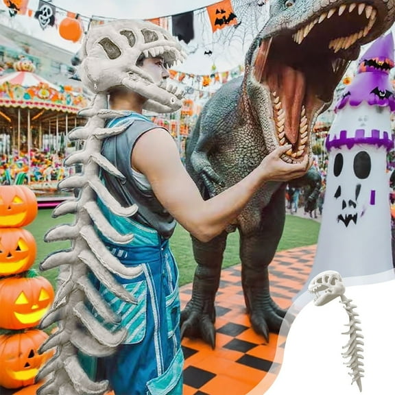 Realistic Dinosaur Skeleton Decoration Full-Size Bone Replica For Outdoor Halloween Displays