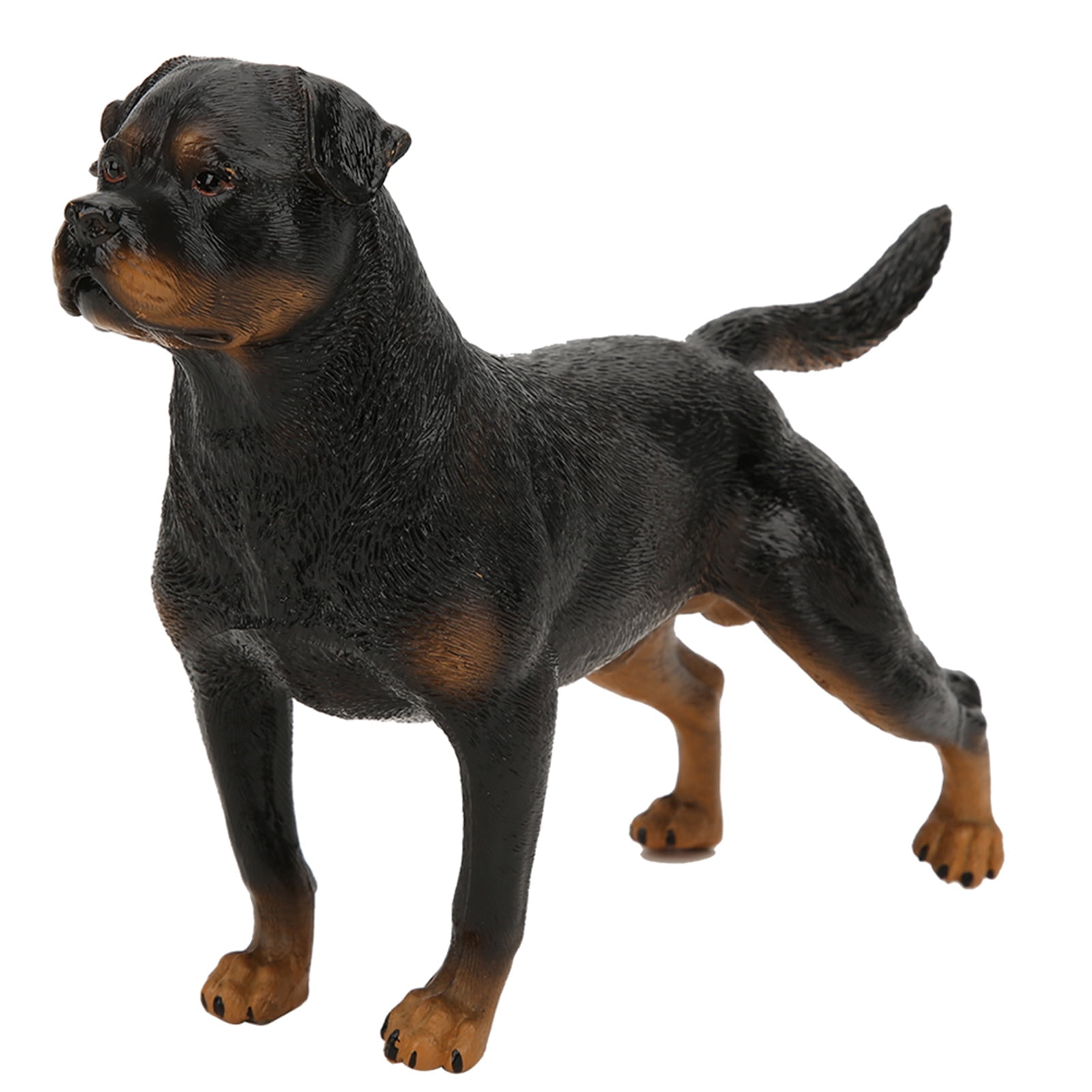 Realistic Dog Figurine Rottweiler Figure 8.7in Large Plastic Animal Sculpture Model Lifelike Animal Statue Home Decoration
