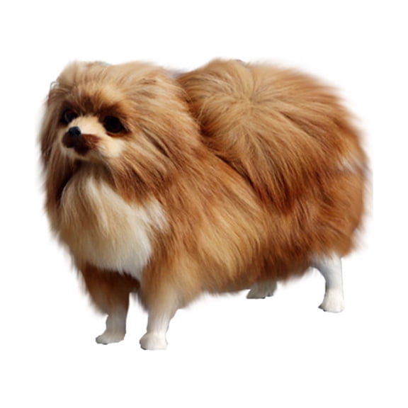 Realistic Dog Plush Model, Lifelike Simulation Stuffed Animal with Skeleton Locking for 3+ Years