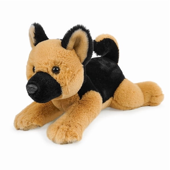 Realistic Dog Plushie Toy Lifelike Crouching Puppy Stuffed Animal Super Soft Simulation Pet with Calm Posture for Home Decor Cuddly Pillow Gift for Adults