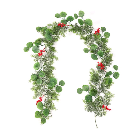 Realistic Dollar Gum Leaf Branches for Home Wedding Floral Decoration Green 200cm