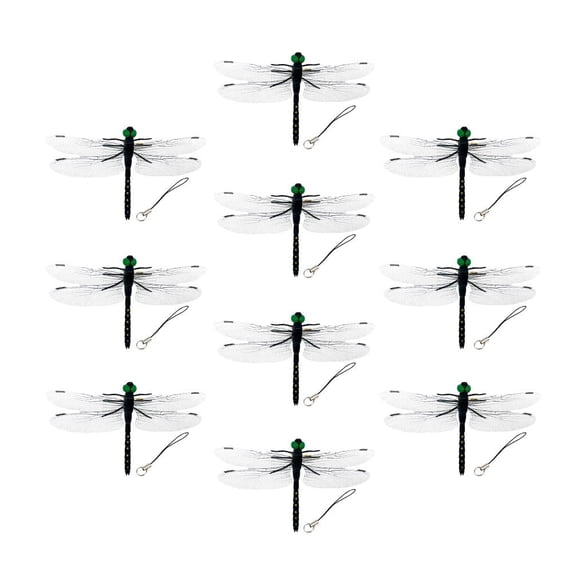 Pekkaxy Realistic Dragonfly Model, 5.5 in Wingspan, Hand-Painted PVC, Natural Insect Repellent for Outdoor Activities, Ideal for Camping, Fishing, and Garden Decoration