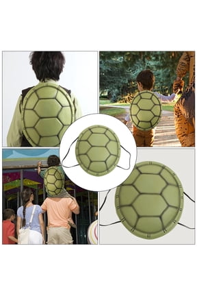 Realistic EVA Turtle Shell Backpack Halloween Costume Prop, Fake Tortoise Shell Backpack for Cosplay Parties, Lightweight Turtle Backpack Costume Accessory,13.8*16.7 Inch