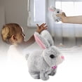 thumbnail image 1 of Realistic Easter Bunny Plush Toy, Moving Jumping Ears Stuffed Animal Robot Rabbit, Interactive Electric Pet for Kids, Lifelike Plushie, Easter Basket Stuffer, Birthday Gift, Graduation Presents, 1 of 8