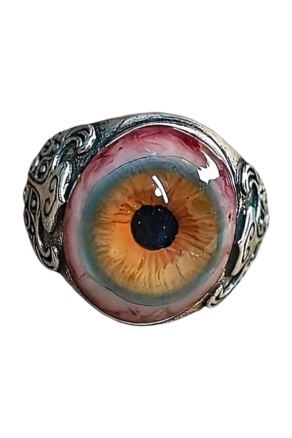 Realistic Eyeballs Statement Rings Fashionable Gothic Jewelry For Women Men Punk Rock Styles Halloween Costume Accessory