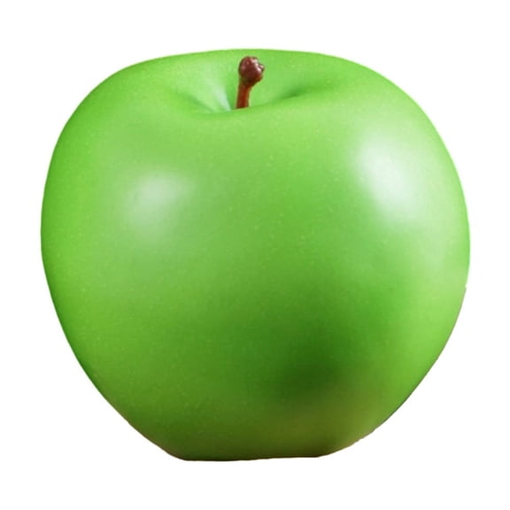 Realistic Fake Apples Prop - Foam Decor for Home, Kitchen & Party Centerpieces, Durable Plastic Fruit for Wedding Displays and Table Arrangements,Green