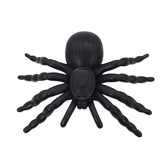 Realistic Fake Black Spider Lightweight Hollow Back Hanging Prop Lifelike Halloween Prank Decoration for Indoor Party Scene Layout