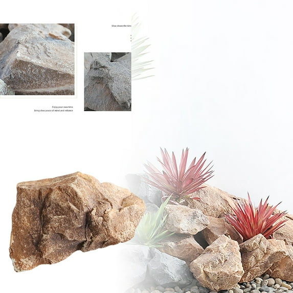 Realistic Fake Rock Artificial Stone, Durable Fake Rocks for Landscaping and Garden Decoration, Ideal for Yard, Courtyard, and Well Cover, Multipurpose Decorative Stone Gifts for Women
