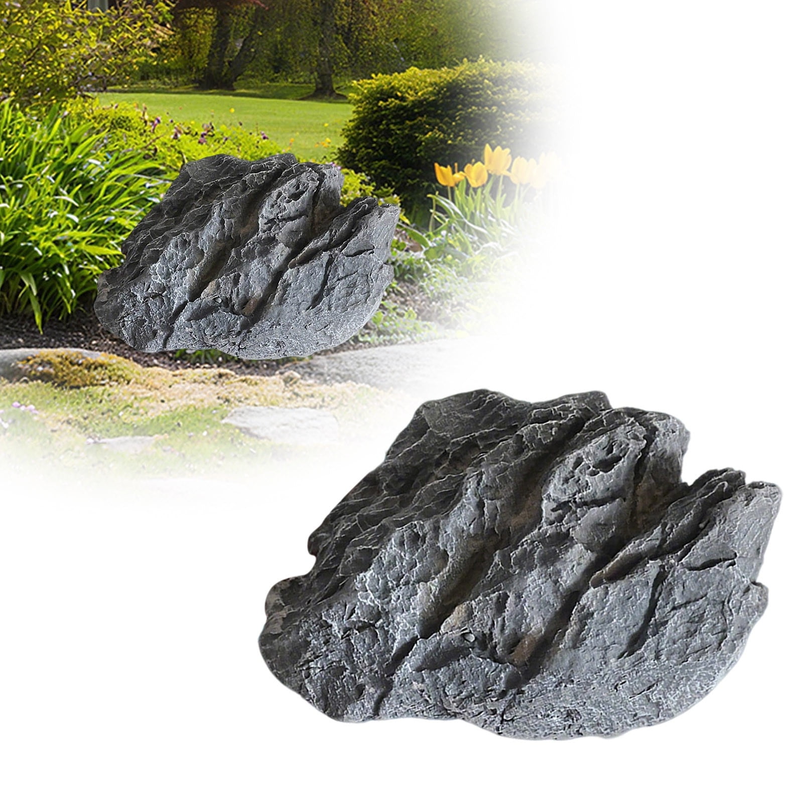 Durable Rocks Realistic Rock Covers for Outdoor Landscaping, Lightweight Artificial ...