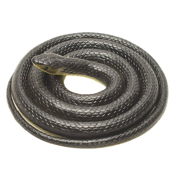 Realistic Fake Rubber Snake Toys Black That Look Real Prank Stuff Cobra 48 Inch Long