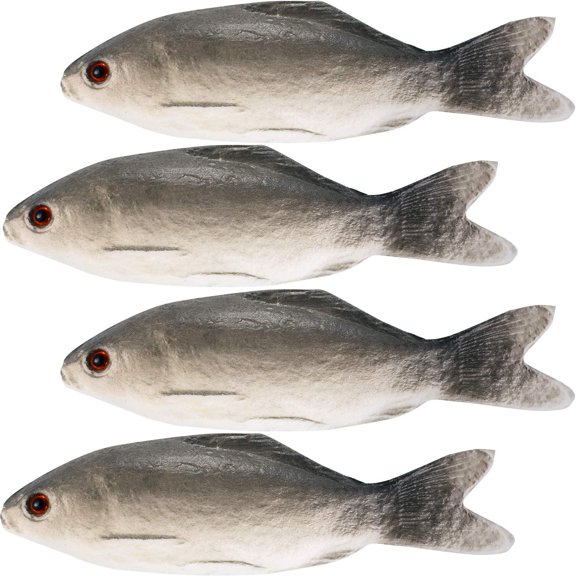 Realistic Fake Sea Fish Model 4 Pcs Artificial Plastic Animal Props for Market Display Photography