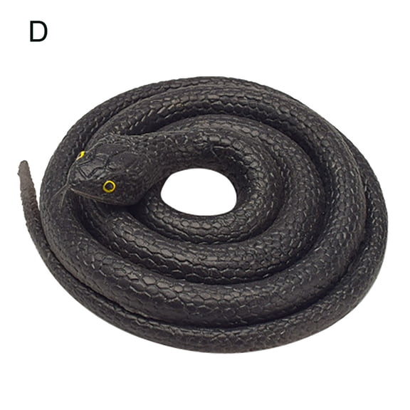 Realistic Fake Snakes Toy Rubber Snake Figure for Halloween Prank Props Fake Snake Scare Birds and Squirrels, Animals Figurines Christmas Gifts 31.5 in
