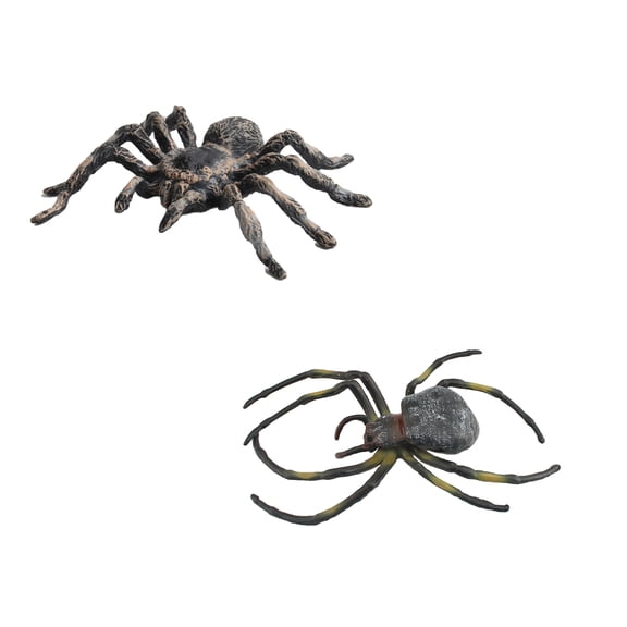 Realistic Fake Spiders, 2pcs Plastic Spider Toys FiguresEducational Insect Animal Figures, Halloween Decoration Prank PropsStyle 14