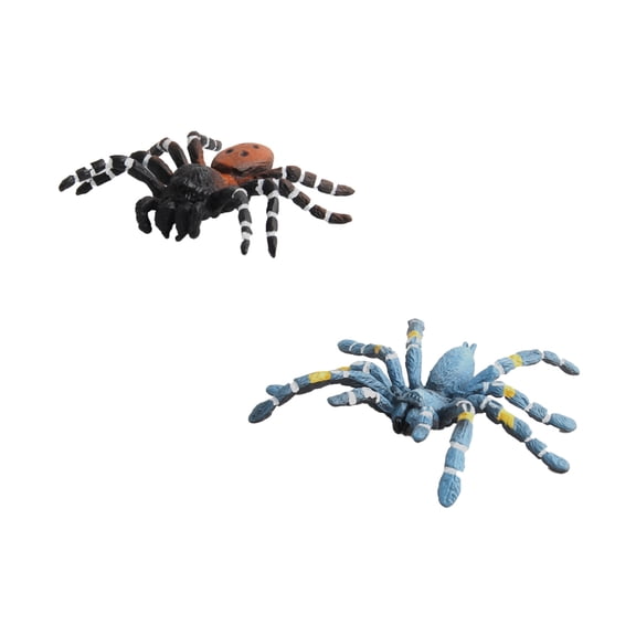 Realistic Fake Spiders, 2pcs Plastic Spider Toys FiguresEducational Insect Animal Figures, Halloween Decoration Prank PropsStyle 16