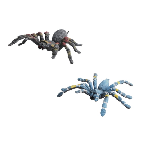 Realistic Fake Spiders, 2pcs Plastic Spider Toys FiguresEducational Insect Animal Figures, Halloween Decoration Prank PropsStyle 17