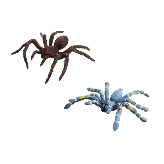 Realistic Fake Spiders, 2pcs Plastic Spider Toys Figures,Educational Insect Animal Figures, Halloween Decoration Prank Props,Style 20
