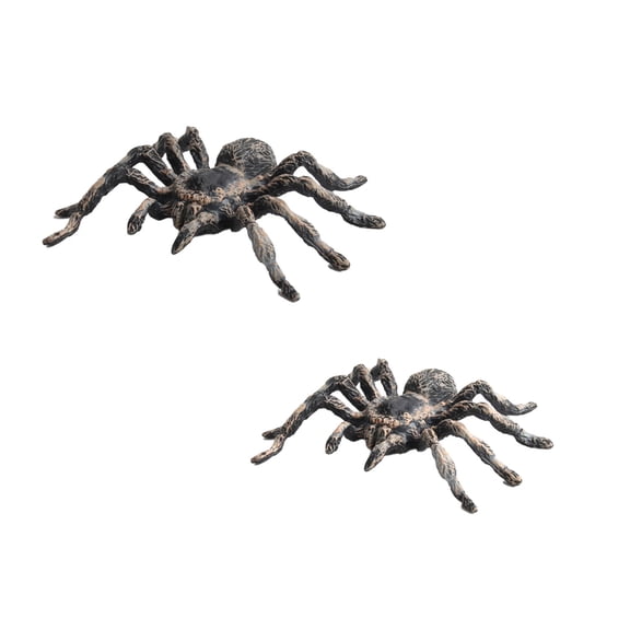 Realistic Fake Spiders, 2pcs Plastic Spider Toys Figures，Educational Insect Animal Figures, Halloween Decoration Prank Props，Style 4