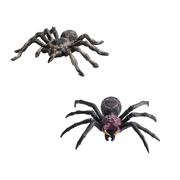 Realistic Fake Spiders, 2pcs Plastic Spider Toys FiguresEducational Insect Animal Figures, Halloween Decoration Prank PropsStyle 9