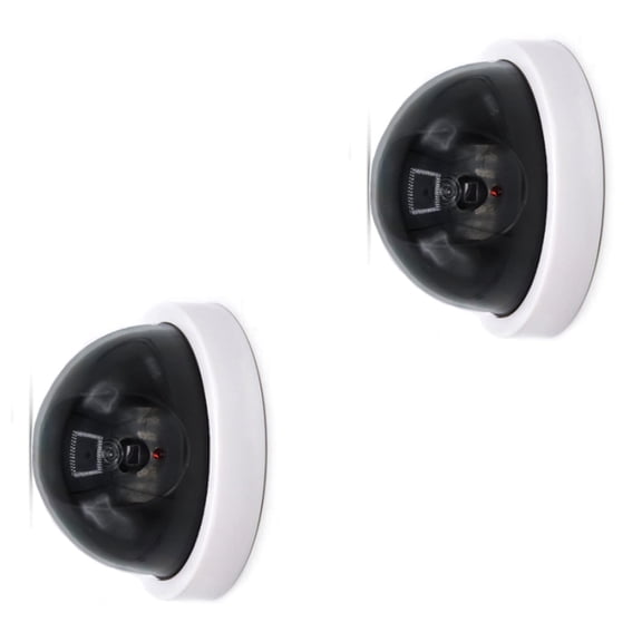 Realistic Fake Surveillances Camera With Flashing LED Light Operated Weatherproof Design For Outdoor Protective