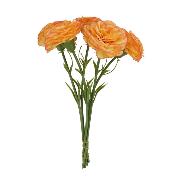 Realistic Faux Carnation Flowers - 5-Pack Artificial Floral Decor for Home, Wedding, Outdoor, Low Maintenance Durable Plastic Stems, Lifelike Fake Flowers for Centerpieces & Gift