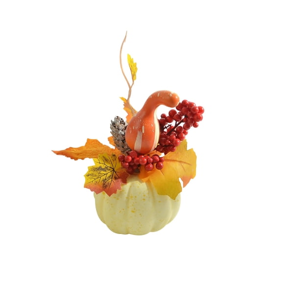 Realistic Faux Foam Mini Pumpkin Ornaments, Artificial Fall Harvest Squash Tabletop Statues, Simulation Party Photo Prop, Small Fake Pumpkin Decor For Thanksgiving Floral