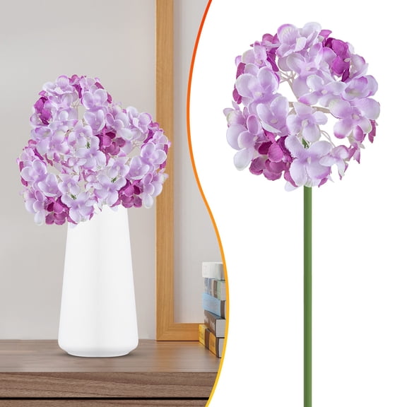 Realistic Faux Hydrangea Stem,Long-Lasting Artificial Flower for Indoor & Outdoor Decor,Ideal for Weddings,Home Backgrounds and Floral Arrangements