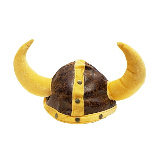 Realistic Faux Leather Viking Helmet LARP Hat Cap Halloween Movie Cosplay Costume Accessory