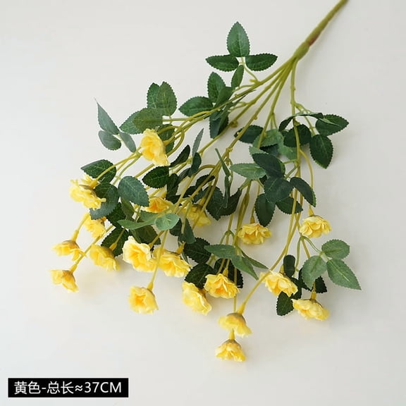 Realistic Faux Mini Rose Bushes – Vibrant Artificial Flowers for DIY Arrangements, Vases & Wedding Decor