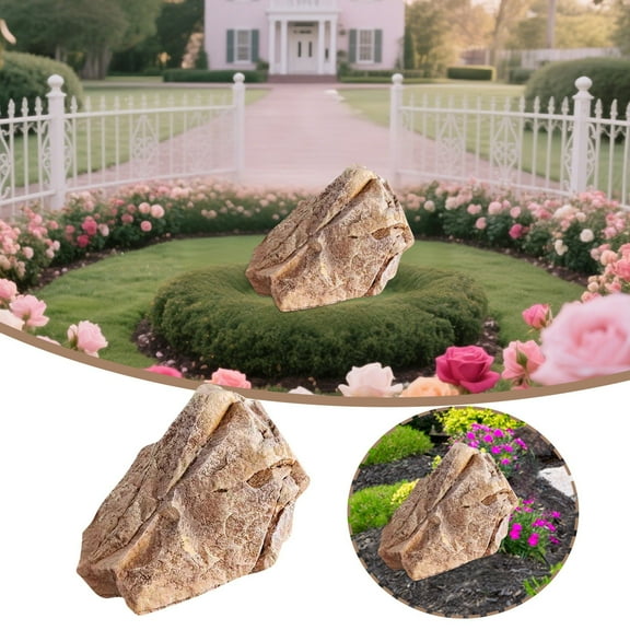 Realistic Rocks for Landscaping - Lightweight Decorative Stones for Garden, Courtyard, Well Cover & Outdoor Decor - Durable & Natural Looking Artificial Rocks for Backyard, Yard & Patio Design