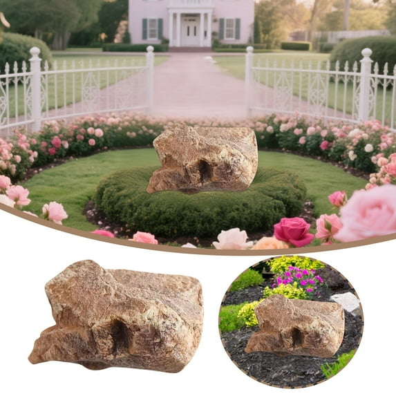 Decorative Rock Cover Lightweight Artificial Stone for Landscaping PU Foam Rocks Realistic Garden Yard Decor Well Pump Concealment Rainforest Style Design