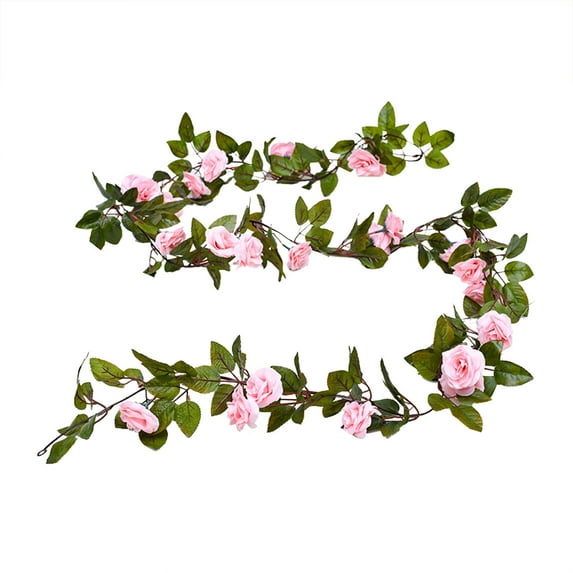 Realistic Faux Rose Vine, 2.1M Artificial Hanging Flower Garland for Wedding Arch, Party Centerpieces & Home Garden Decor. Faux Outdoor Plants Fake Outdoor Plants Harlik