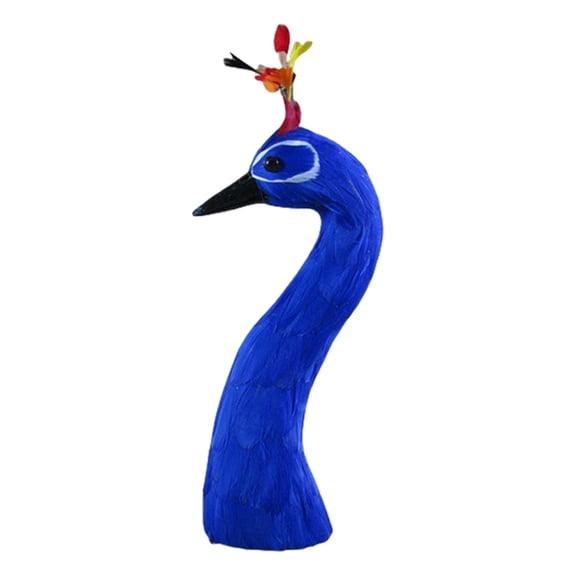 Realistic Feathered Peacocks Figurine for Living Room Desk or Book Shelf Display