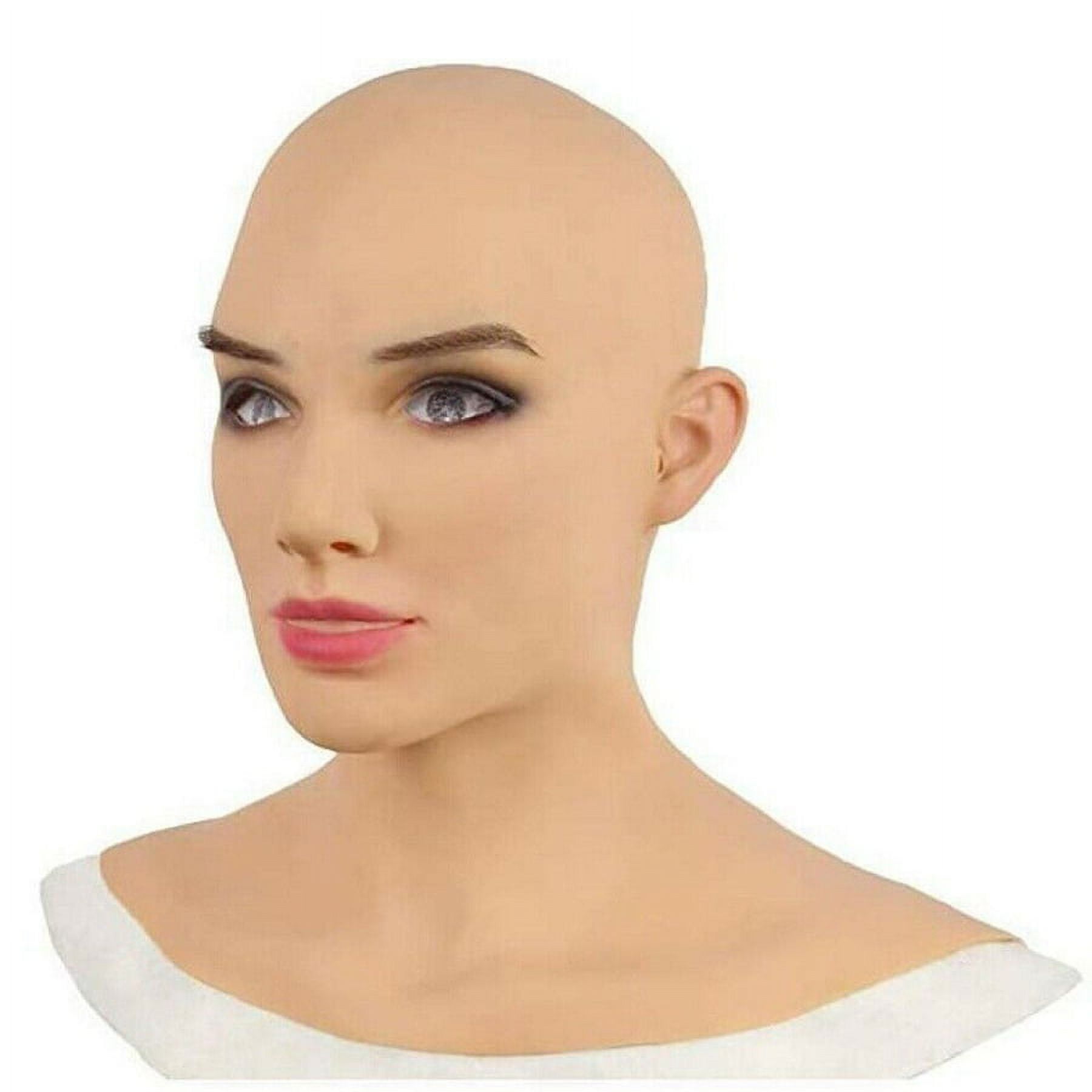 Realistic Female Latex Head Cover For Makeup Ball Stage Props - Walmart.com