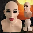 Realistic Female Latex Headgear Masquerade Novelty Party Latex Full