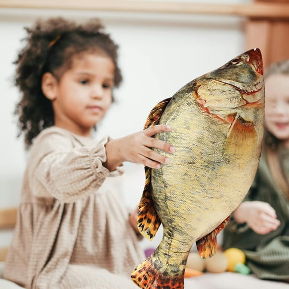 Realistic Fish Plush Toy Soft Carp Stuffed Animal Funny Giant Pillow Gag Gift for Sleeping Leg Hugger Cute Sea Life Decor Birthday Present for Boys Girls Easter Basket Stuffers