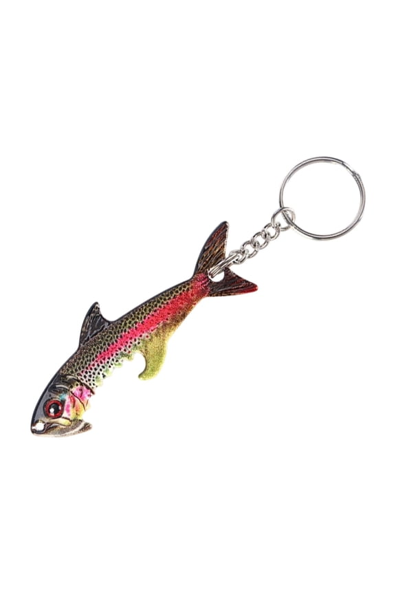 Realistic Fish Shape Bottle Opener Keyring Compacts Portable Keychain For Fishing Lover Birthday Christmas Gift