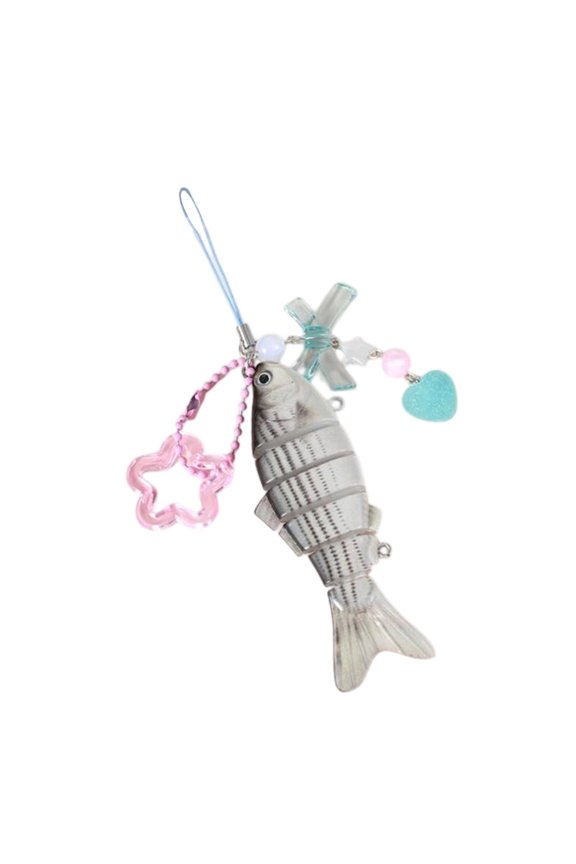 Realistic Fish and Star Shaped Lanyard Handmade Keychain Pendant Mobile Accessories for Men and Women