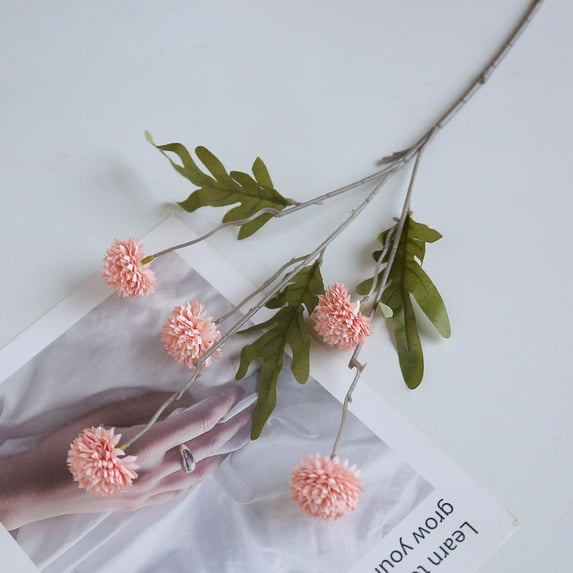 Realistic Five-Head Artificial Dandelion Balloons - Artificial Flower Bouquet for Home, Wedding and Table Decoration, Autumn Atmosphere Bouquet