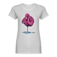 thumbnail image 1 of Realistic Flamingo Design Shaped T-Shirt Women -Image by Shutterstock, Female Large, 1 of 2